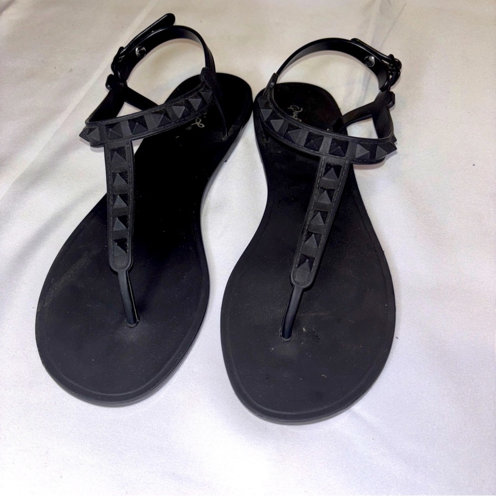 Vionic Jelly Studded  Thong Sandals, Black - US Women’s 10